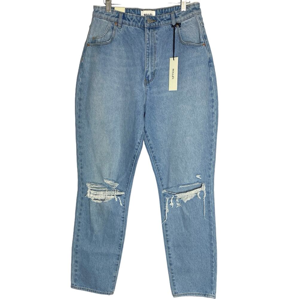 Rolla’s Elle Super High Rise Relaxed Blue Jeans 80’s Tapered Distressed 31 new